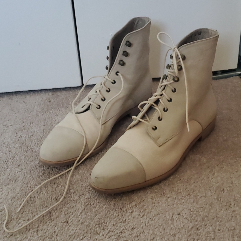 Salvatore ferragamo lace up boots